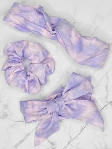 3 PIECE HAIR ACCESSORIES SET (PALE LAVENDER )