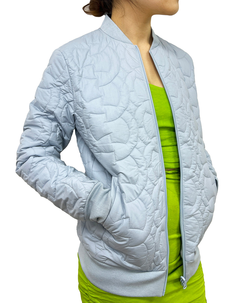 COTTON QUILTED REVERSIBLE BOMBER JACKET