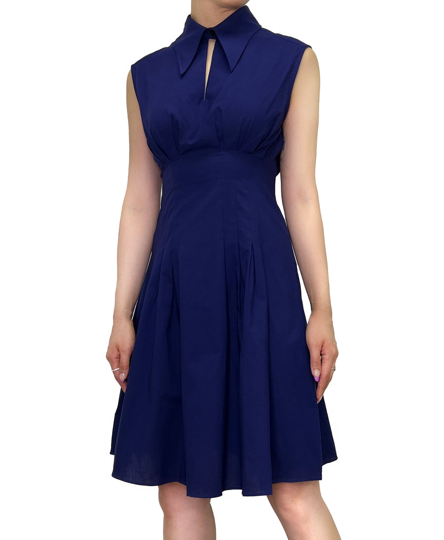 KAPOK SLEEVELESS MIDI SHIRT DRESS