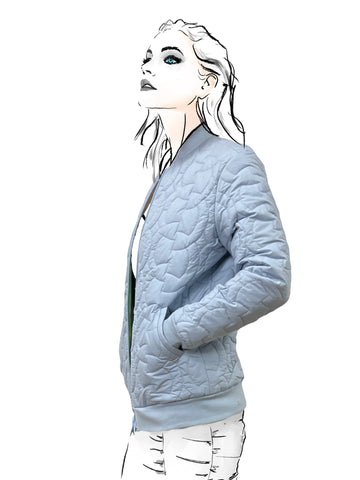 COTTON QUILTED REVERSIBLE BOMBER JACKET